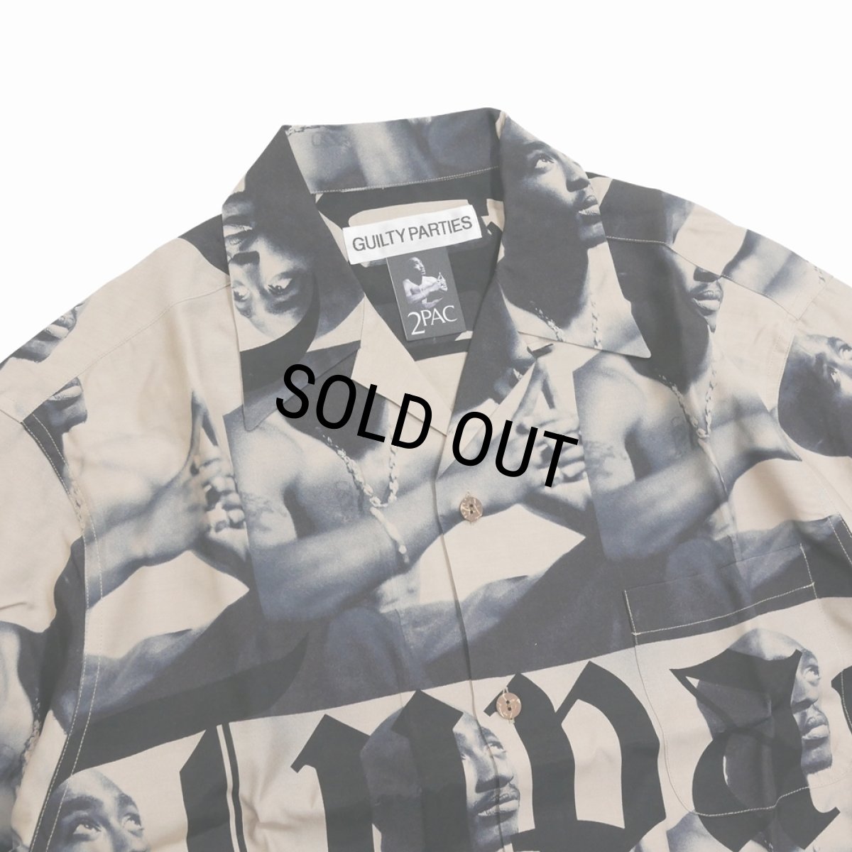 画像2: WACKO MARIA/2PAC / HAWAIIAN SHIRT（BEIGE）［ハワイアンシャツ-23秋冬］ (2)