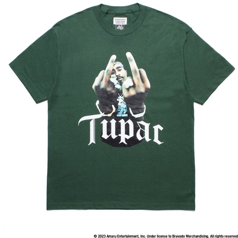 画像1: WACKO MARIA/2PAC / T-SHIRT（GREEN）［プリントT-23秋冬］