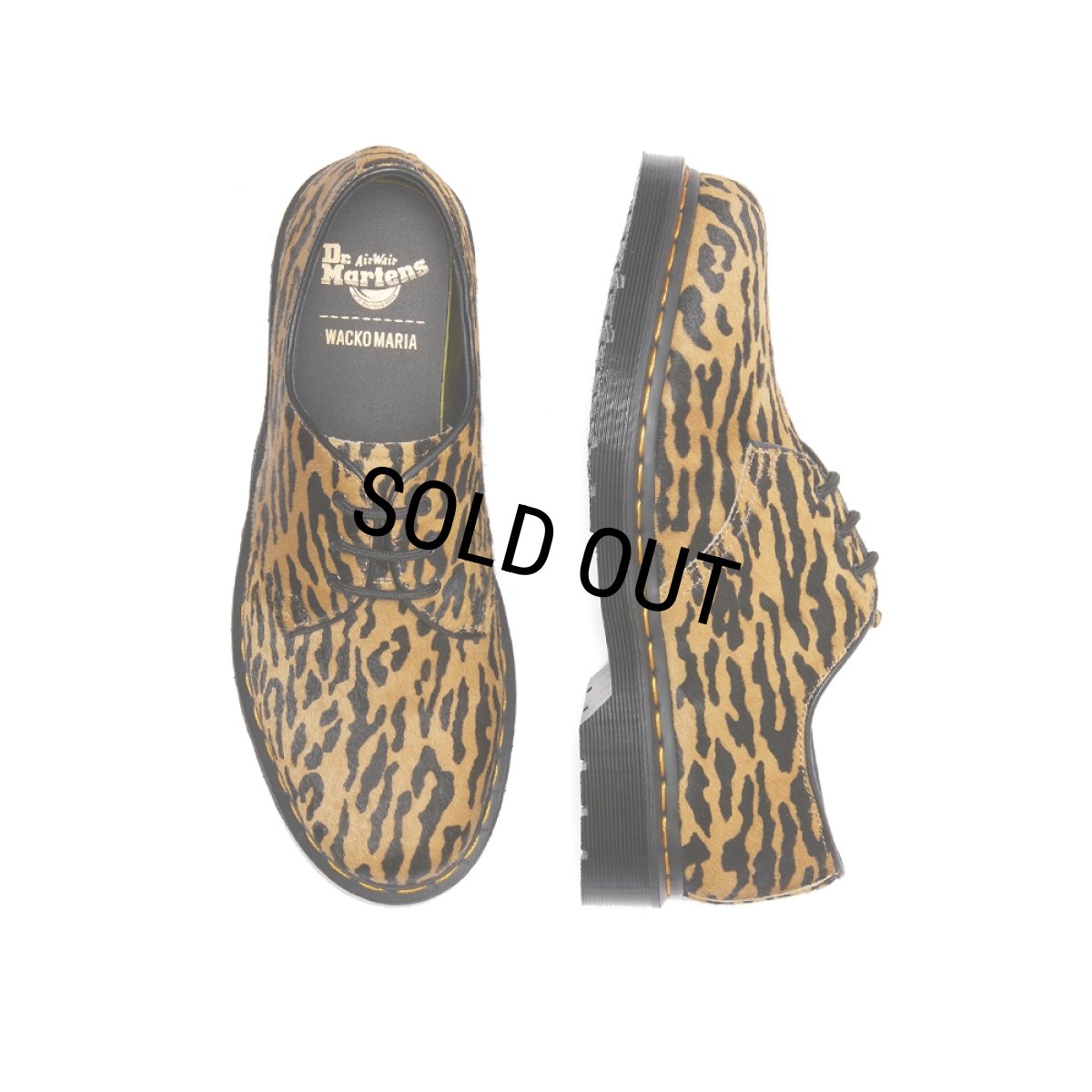 画像2: WACKO MARIA/Dr.Martens / 1461 WACKO MARIA（BEIGE）［レオパードハラコ3ホールシューズ-23秋冬］ (2)