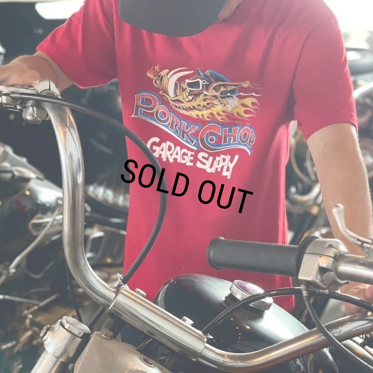 画像5: PORKCHOP/WILD PORK TEE（RED）［プリントT-23秋冬］ (5)