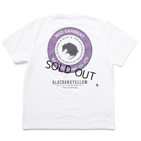 画像1: RATS/TWO WHEEL TEE（WHITE/PURPLE）［プリントT-23春夏］