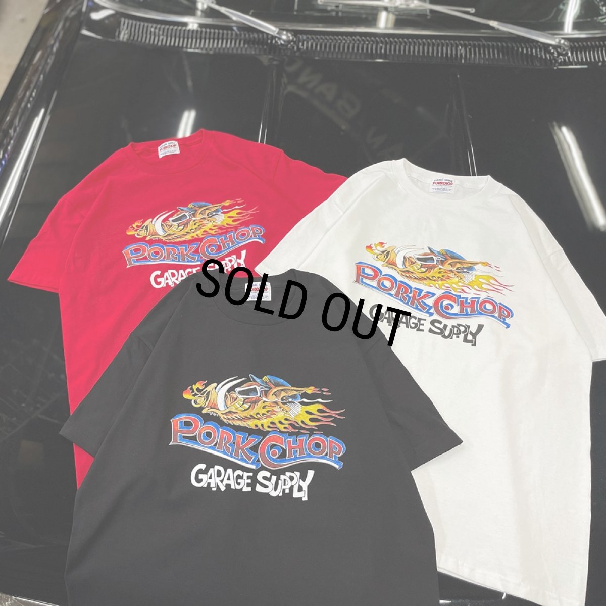 画像6: PORKCHOP/WILD PORK TEE（RED）［プリントT-23秋冬］ (6)