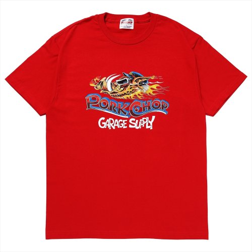 他の写真1: PORKCHOP/WILD PORK TEE（RED）［プリントT-23秋冬］