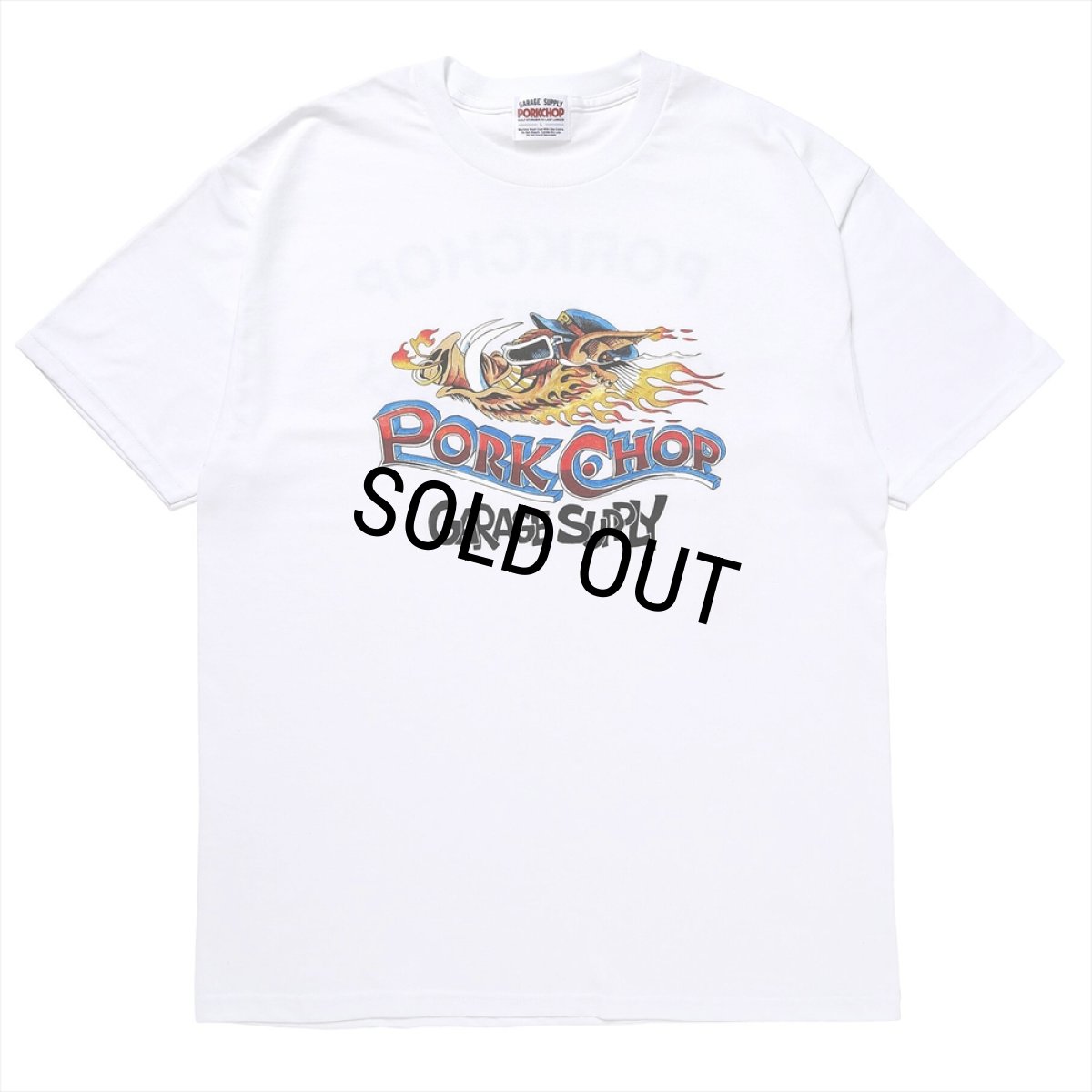 画像1: PORKCHOP/WILD PORK TEE（WHITE）［プリントT-23秋冬］ (1)