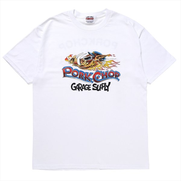 画像1: PORKCHOP/WILD PORK TEE（WHITE）［プリントT-23秋冬］