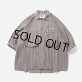 TIGHTBOOTH/STRIPE BIG SHIRT（Brown）［ストライプビッグシャツ-23夏］