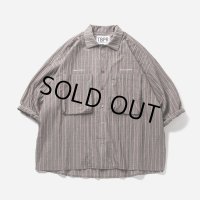 TIGHTBOOTH/STRIPE BIG SHIRT（Brown）［ストライプビッグシャツ-23夏］