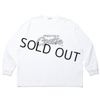 COOTIE PRODUCTIONS/Embroidery Oversized L/S Tee（PRODUCTION OF COOTIE）（Off White）［オーバーサイズ長袖T-23秋冬］