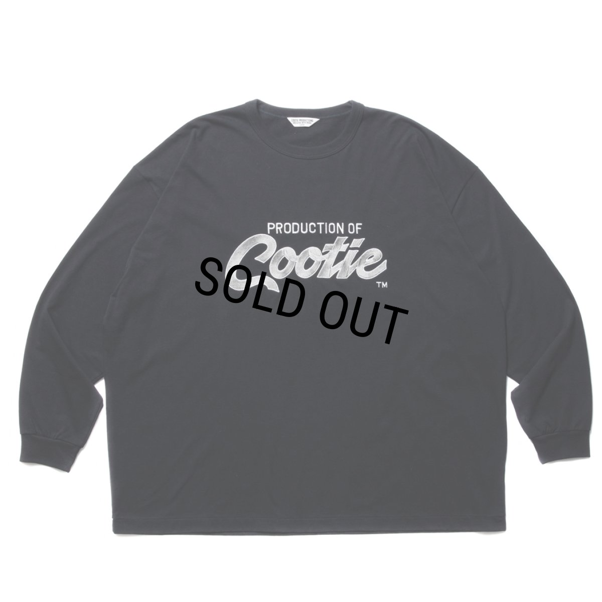 画像1: COOTIE PRODUCTIONS/Embroidery Oversized L/S Tee（PRODUCTION OF COOTIE）（Black）［オーバーサイズ長袖T-23秋冬］ (1)
