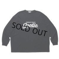 COOTIE PRODUCTIONS/Embroidery Oversized L/S Tee（PRODUCTION OF COOTIE）（Black）［オーバーサイズ長袖T-23秋冬］