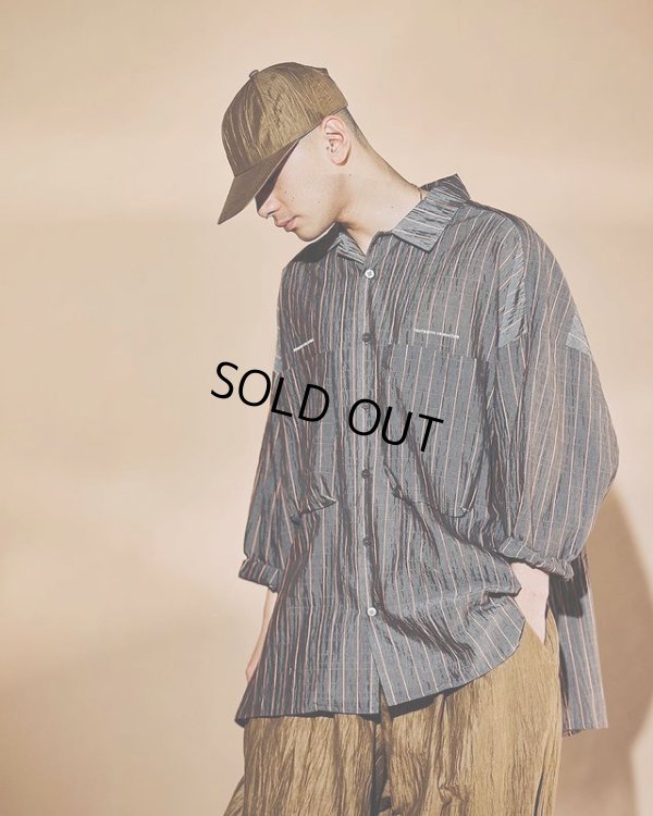 画像3: TIGHTBOOTH/STRIPE BIG SHIRT（Brown）［ストライプビッグシャツ-23夏］