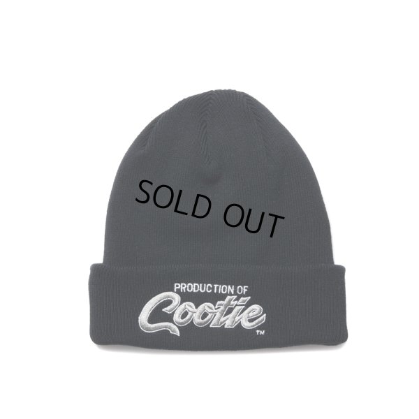 画像1: COOTIE PRODUCTIONS/Embroidery Dry Tech Big Cuffed Beanie（PRODUCTION OF COOTIE）（Black）［カフドビーニー-23秋冬］