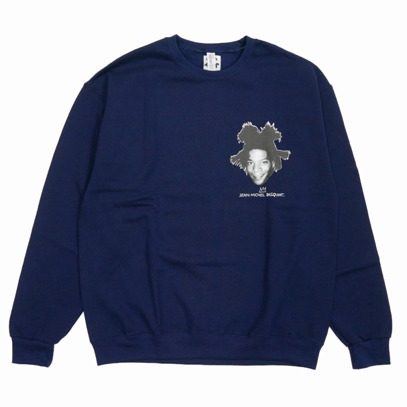 画像1: WACKO MARIA/JEAN-MICHEL BASQUIA / SWEAT SHIRT（NAVY）［クルーネックスウェット-23秋冬］