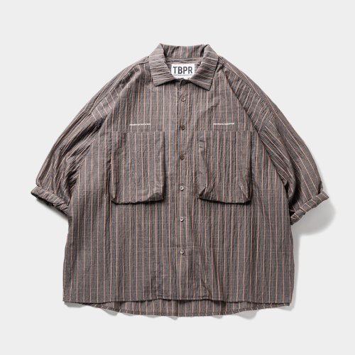 他の写真1: TIGHTBOOTH/STRIPE BIG SHIRT（Brown）［ストライプビッグシャツ-23夏］