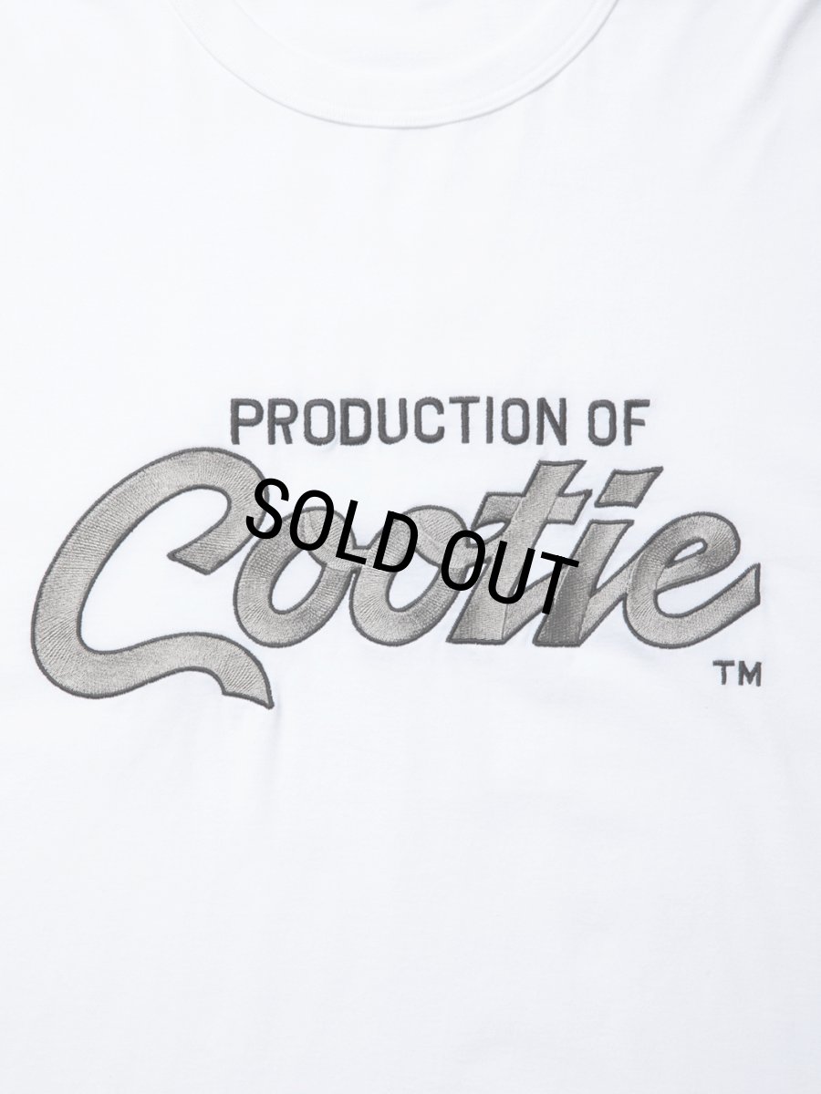 画像2: COOTIE PRODUCTIONS/Embroidery Oversized L/S Tee（PRODUCTION OF COOTIE）（Off White）［オーバーサイズ長袖T-23秋冬］ (2)
