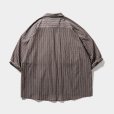 画像2: TIGHTBOOTH/STRIPE BIG SHIRT（Brown）［ストライプビッグシャツ-23夏］ (2)