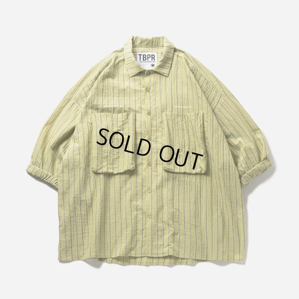 画像1: TIGHTBOOTH/STRIPE BIG SHIRT（Yellow） 【30%OFF】［ストライプビッグシャツ-23夏］