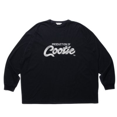 画像1: COOTIE PRODUCTIONS/Embroidery Oversized L/S Tee（PRODUCTION OF COOTIE）（Black）［オーバーサイズ長袖T-23秋冬］