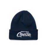 COOTIE PRODUCTIONS/Embroidery Dry Tech Big Cuffed Beanie（PRODUCTION OF COOTIE）（Navy）［カフドビーニー-23秋冬］