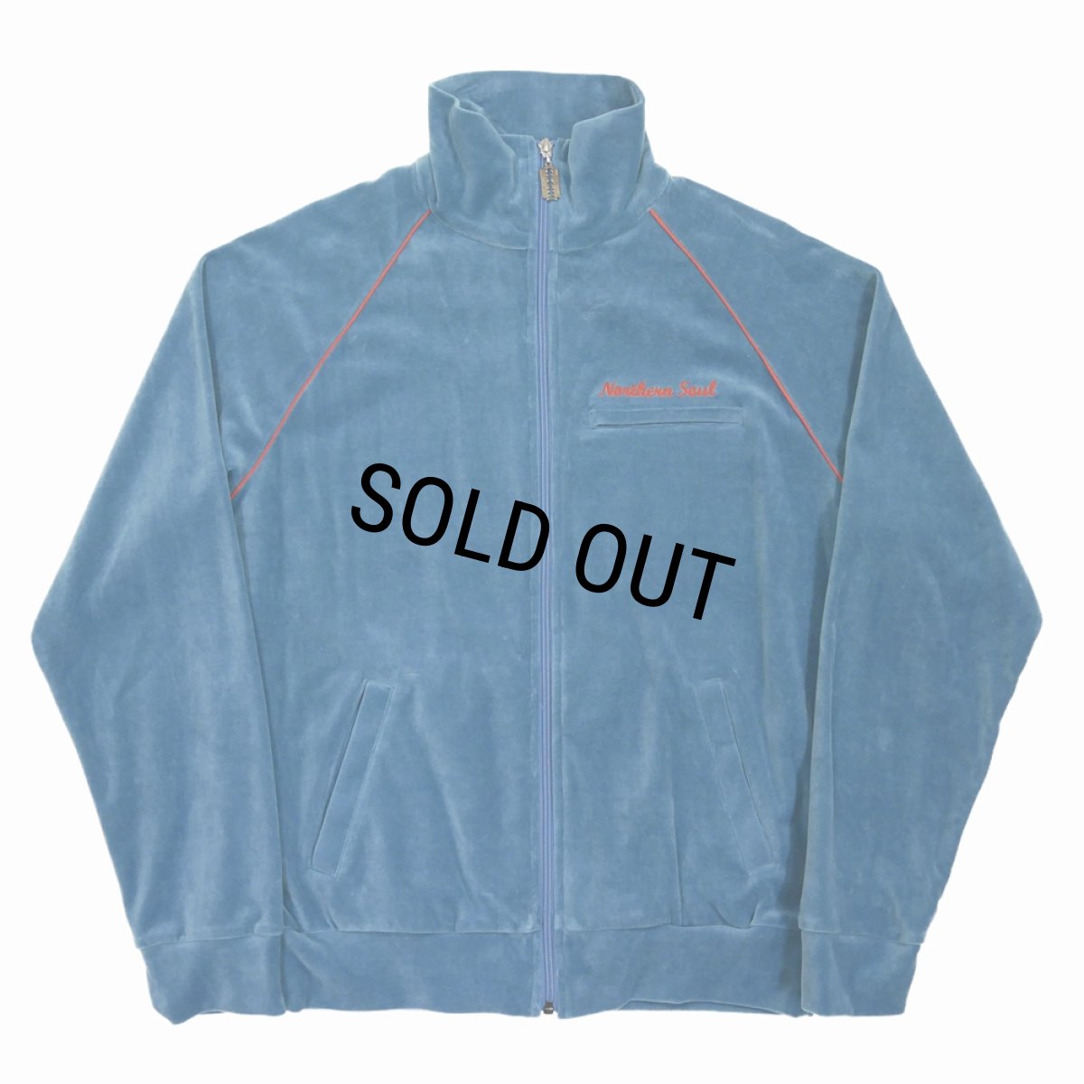 画像1: DAIRIKU/Velour Track Jacket（Aqua）［ベロアトラックJKT-23秋冬］ (1)