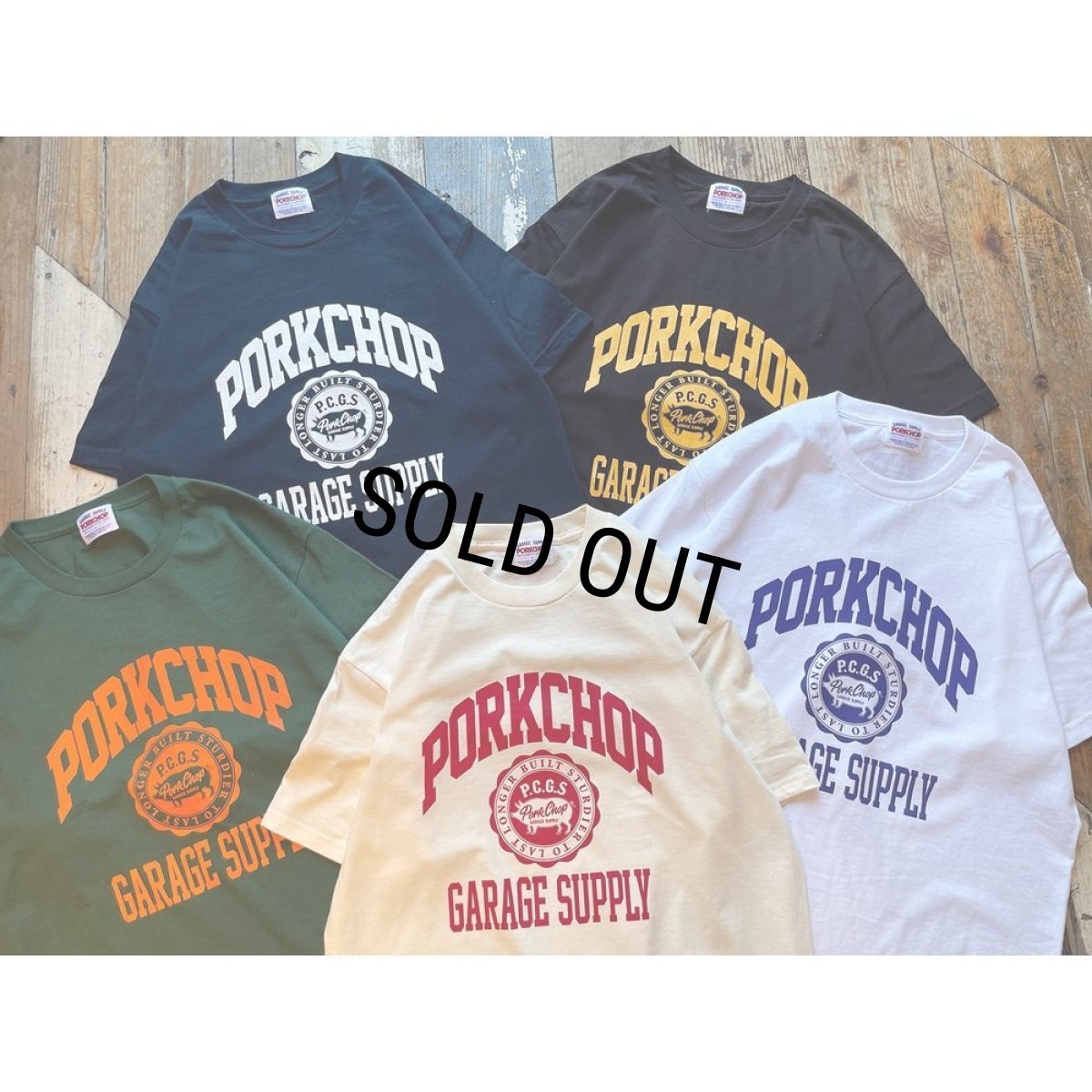 画像6: PORKCHOP/2nd COLLEGE TEE（BLACK）［プリントT-23秋冬］ (6)