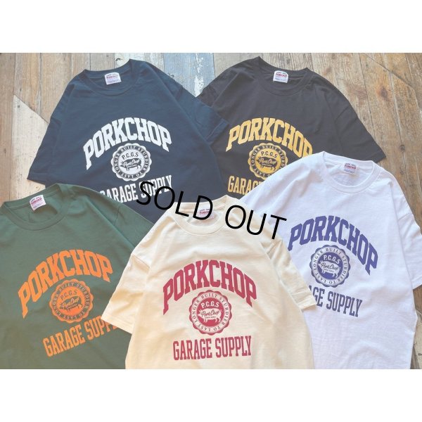 画像5: PORKCHOP/2nd COLLEGE TEE（NAVY）［プリントT-23秋冬］