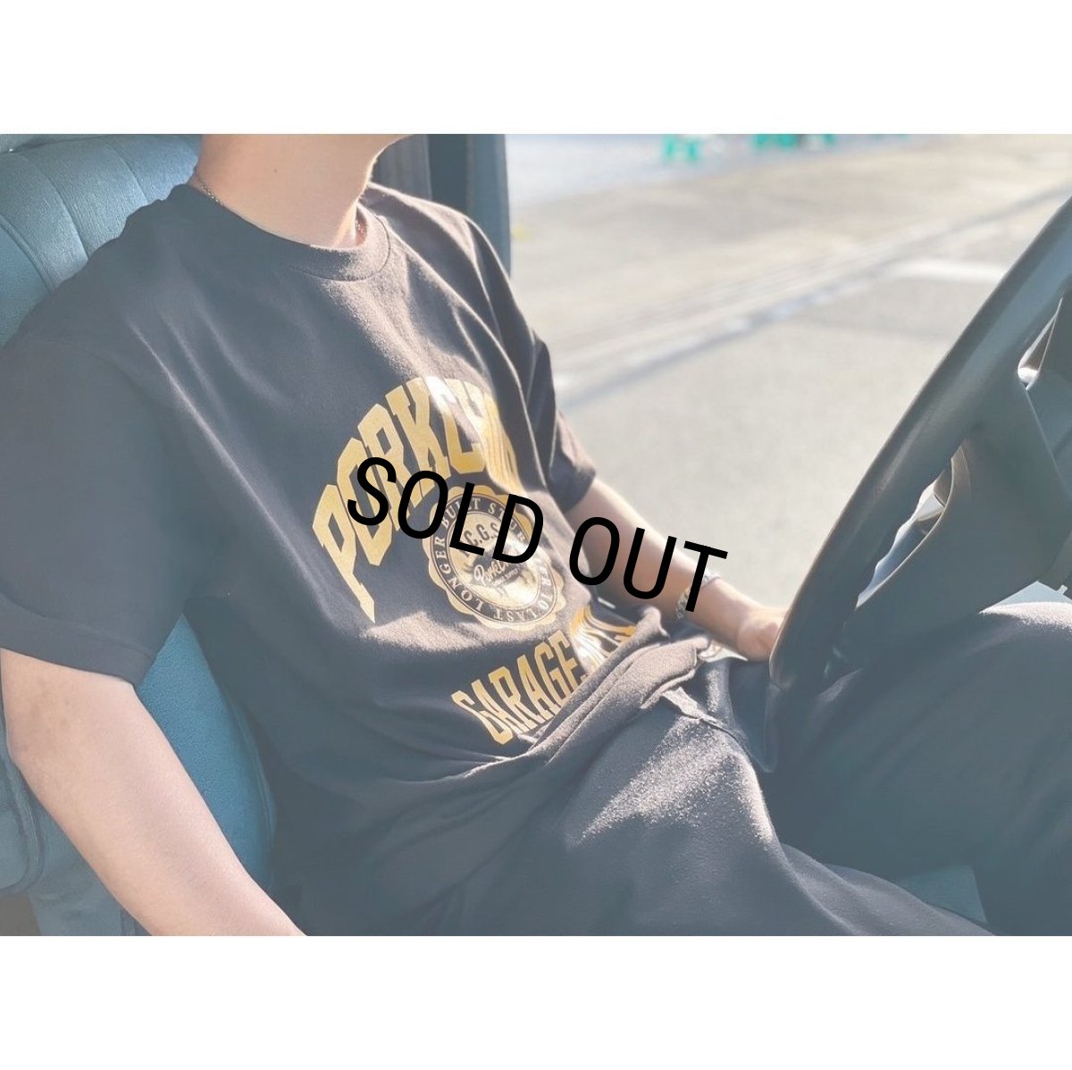 画像5: PORKCHOP/2nd COLLEGE TEE（BLACK）［プリントT-23秋冬］ (5)