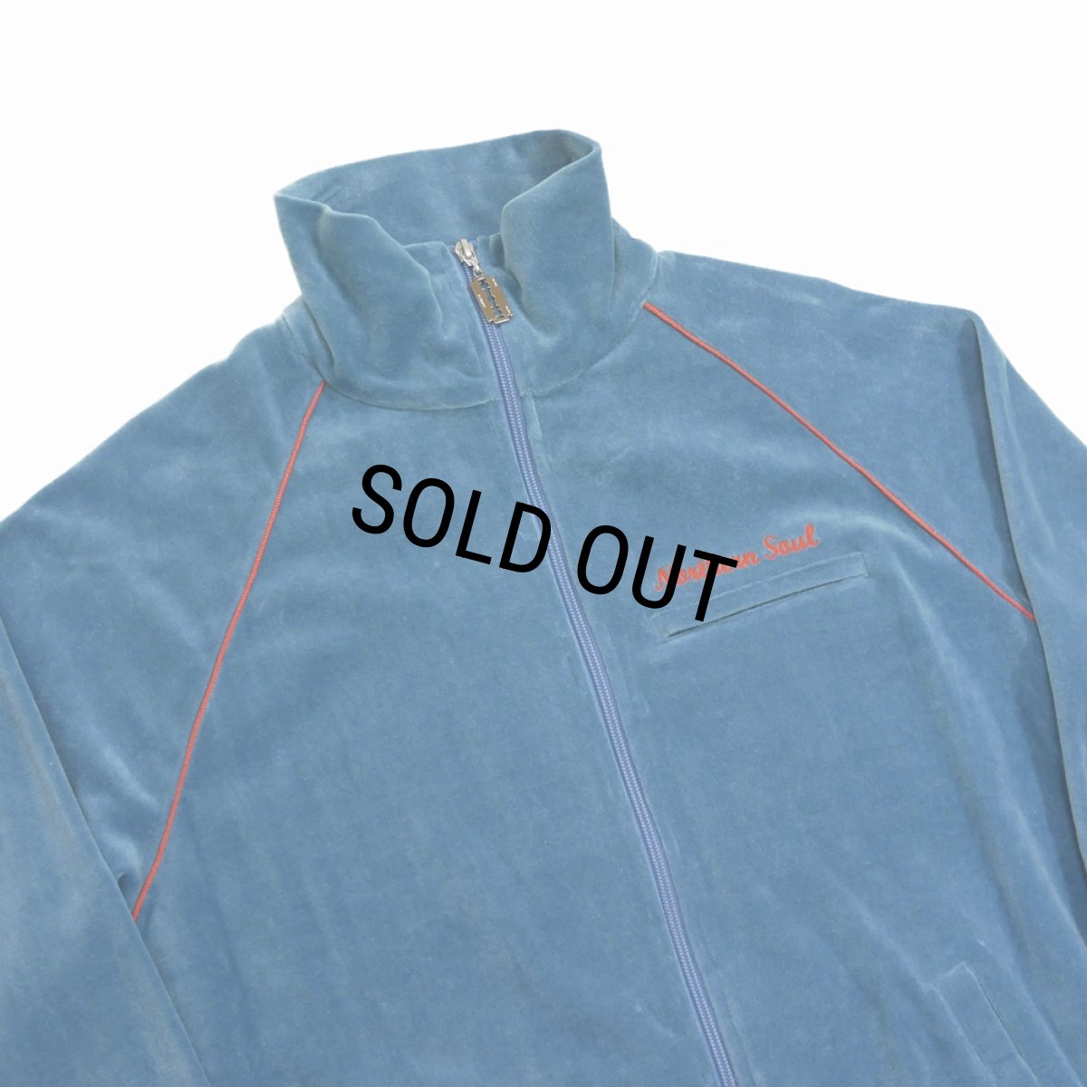 画像4: DAIRIKU/Velour Track Jacket（Aqua）［ベロアトラックJKT-23秋冬］ (4)