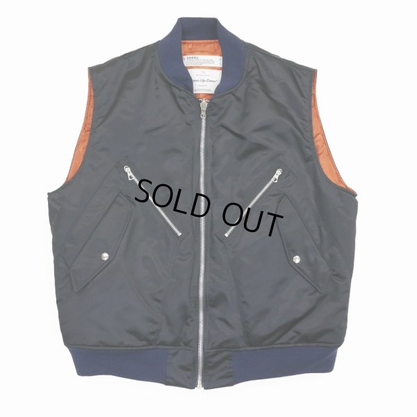 画像1: 【40%OFF】DAIRIKU/"Terri" Flight Vest（Navy）［フライトベスト-23秋冬］