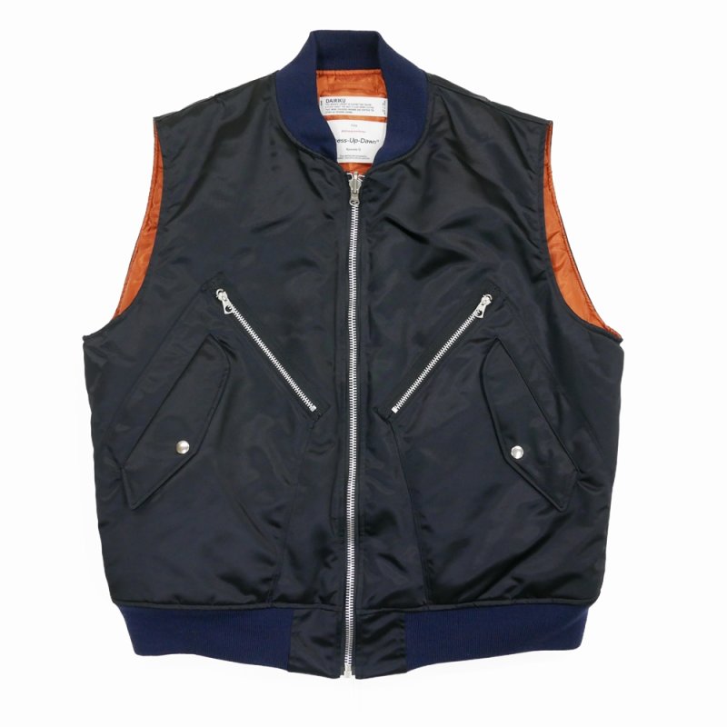 画像1: 【40%OFF】DAIRIKU/"Terri" Flight Vest（Navy）［フライトベスト-23秋冬］