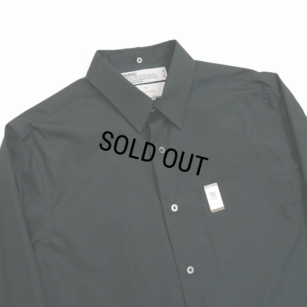 画像3: 【50%OFF】DAIRIKU/Dress L-S Shirt（Black）［ドレスシャツ-23秋冬］ (3)