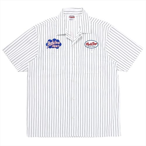 他の写真1: PORKCHOP/PORKCHOP PAINT STRIPE WORK SHIRT（WHITE/BLACK）［ストライプワークシャツ-23秋冬］