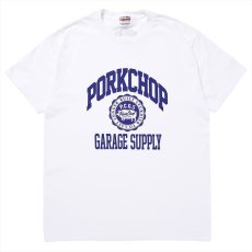 画像1: PORKCHOP/2nd COLLEGE TEE（WHITE）［プリントT-23秋冬］ (1)