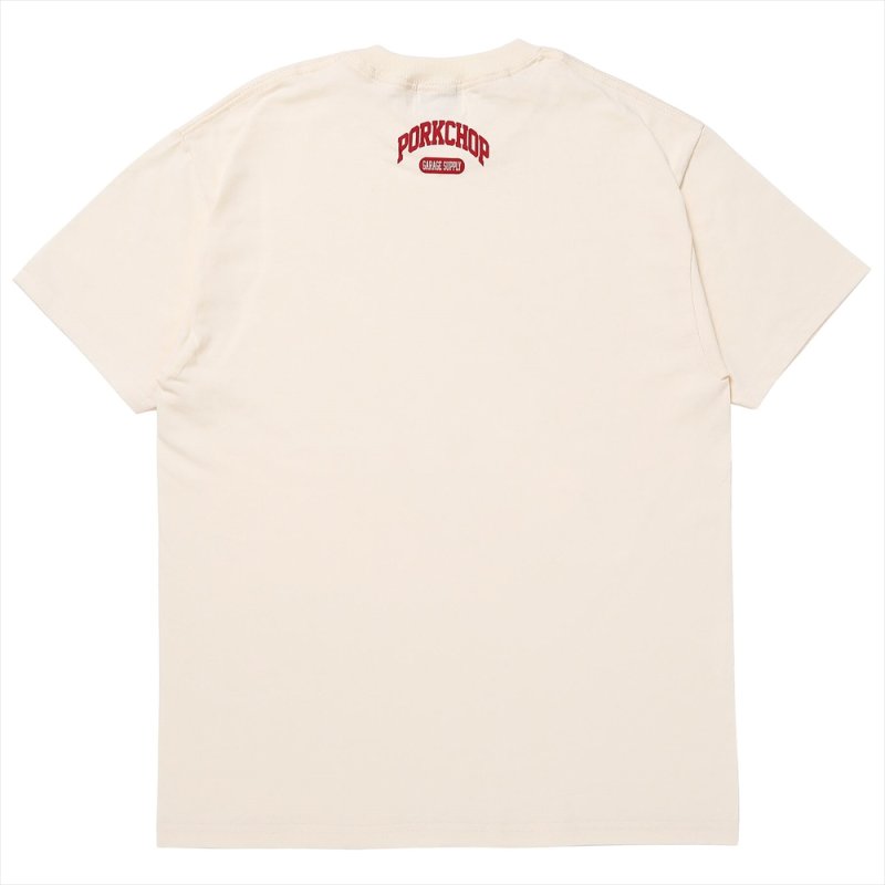 画像2: PORKCHOP/2nd COLLEGE TEE（CREAM）［プリントT-23秋冬］