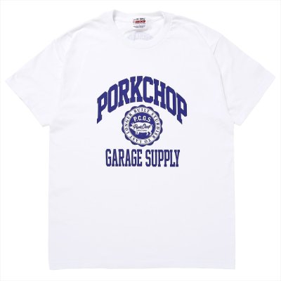 画像1: PORKCHOP/2nd COLLEGE TEE（WHITE）［プリントT-23秋冬］
