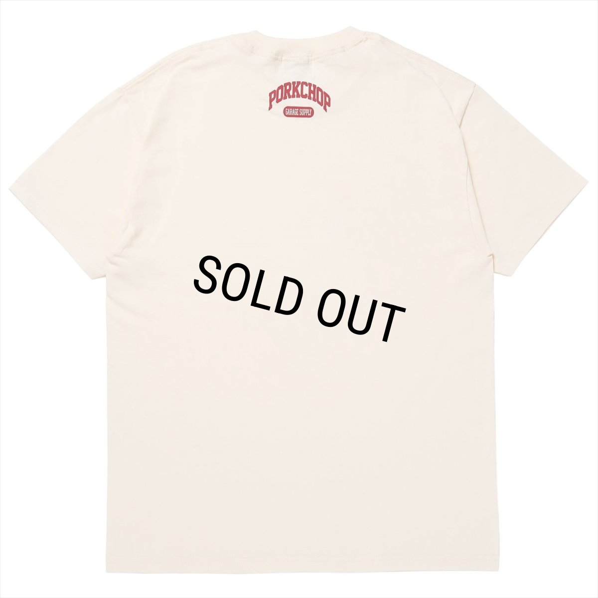 画像2: PORKCHOP/2nd COLLEGE TEE（CREAM）［プリントT-23秋冬］ (2)