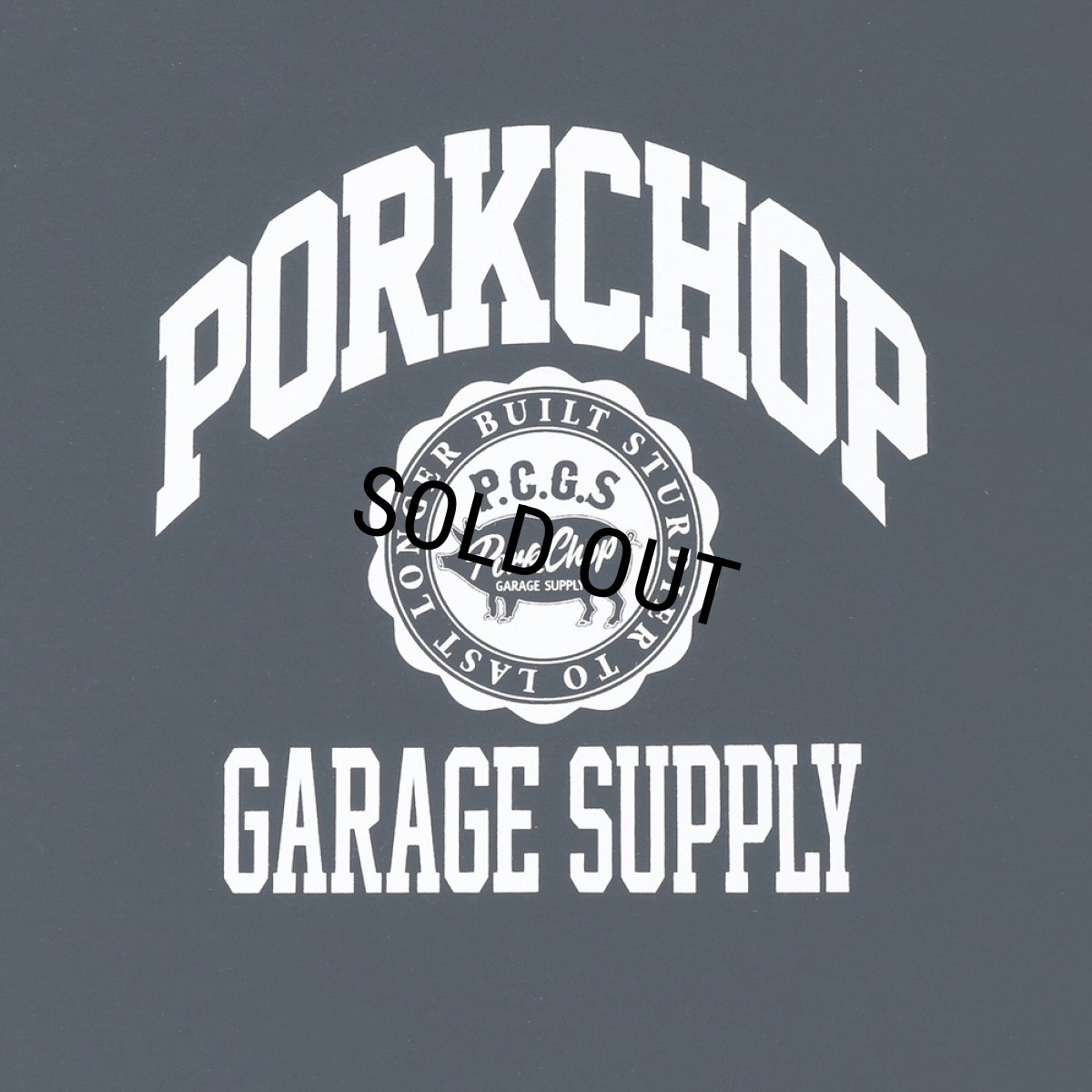 画像3: PORKCHOP/2nd COLLEGE TEE（NAVY）［プリントT-23秋冬］ (3)