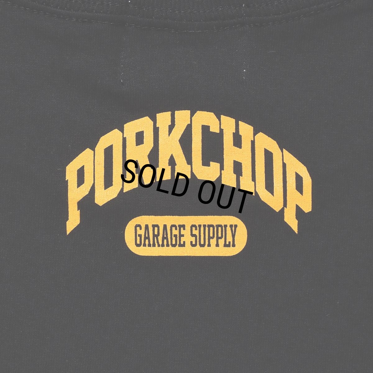 画像4: PORKCHOP/2nd COLLEGE TEE（BLACK）［プリントT-23秋冬］ (4)