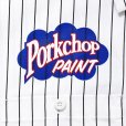 画像4: PORKCHOP/PORKCHOP PAINT STRIPE WORK SHIRT（WHITE/BLACK）［ストライプワークシャツ-23秋冬］