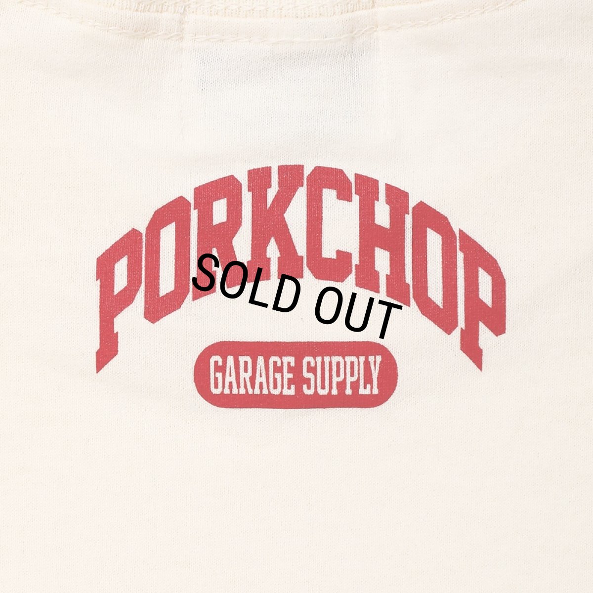 画像4: PORKCHOP/2nd COLLEGE TEE（CREAM）［プリントT-23秋冬］ (4)