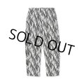 CALEE/FEATHER PATTERN EASY TROUSERS（WHITE）［フェザーイージートラウザース-23秋冬］