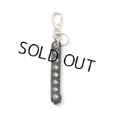 CALEE/STUDS LEATHER ASSORT KEY RING -TYPE I- B（BLACK B）［スタッズレザーキーリング-23秋冬］