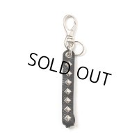 CALEE/STUDS LEATHER ASSORT KEY RING -TYPE I- B（BLACK B）［スタッズレザーキーリング-23秋冬］