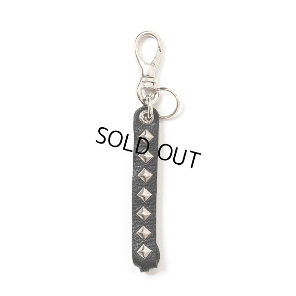 画像1: CALEE/STUDS LEATHER ASSORT KEY RING -TYPE I- B（BLACK B）［スタッズレザーキーリング-23秋冬］