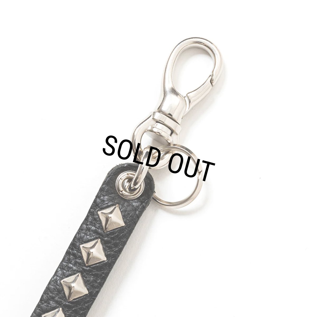 画像3: CALEE/STUDS LEATHER ASSORT KEY RING -TYPE I- B（BLACK B）［スタッズレザーキーリング-23秋冬］ (3)