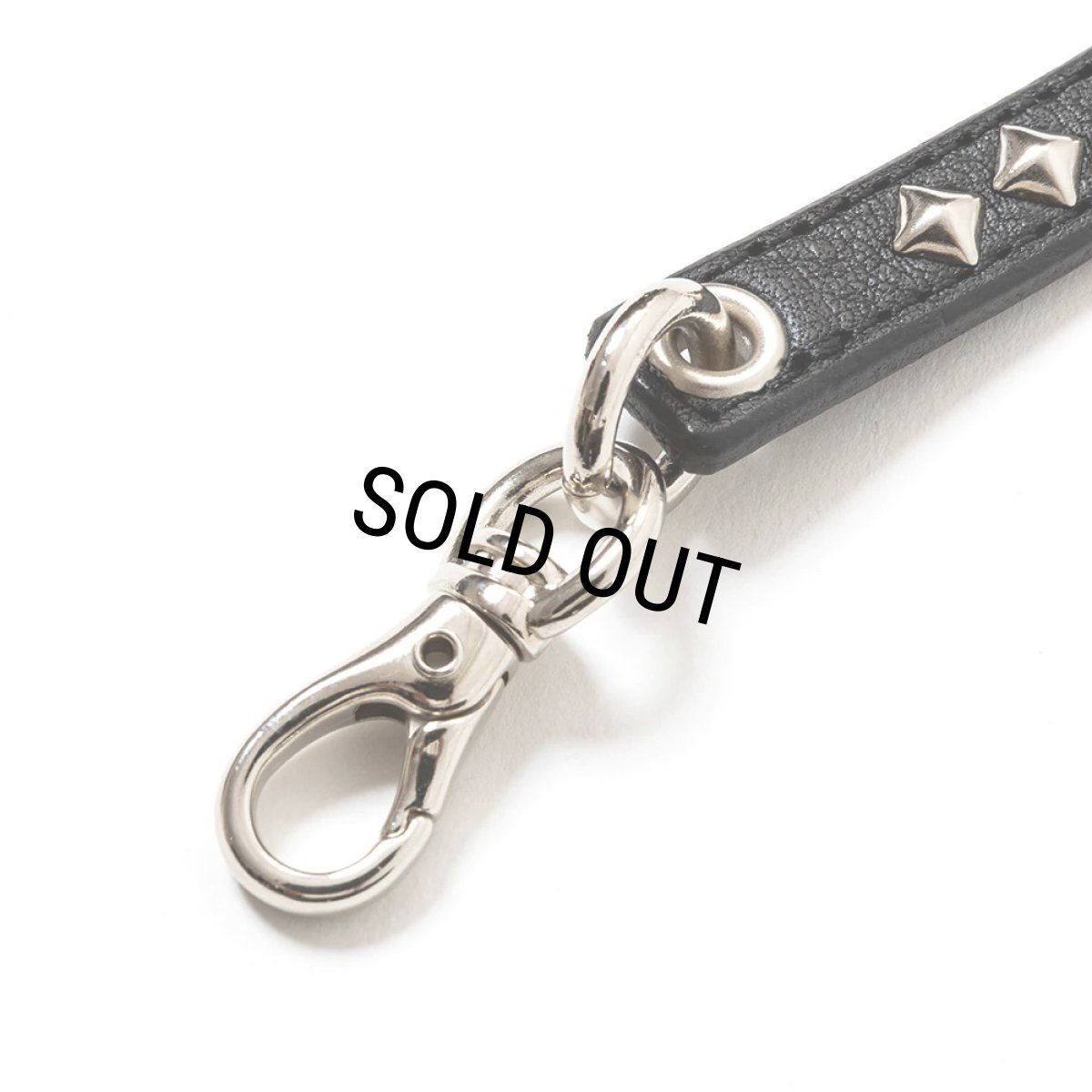 画像4: CALEE/STUDS LEATHER WALLET CORD（BLACK）［スタッズレザーウォレットコード-24春夏］ (4)