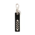 画像1: CALEE/STUDS LEATHER ASSORT KEY RING -TYPE I- C（BLACK C）［スタッズレザーキーリング-23秋冬］ (1)