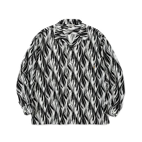 他の写真1: CALEE/FEATHER PATTERN L/S SH（WHITE）［フェザーオープンカラーシャツ-23秋冬］