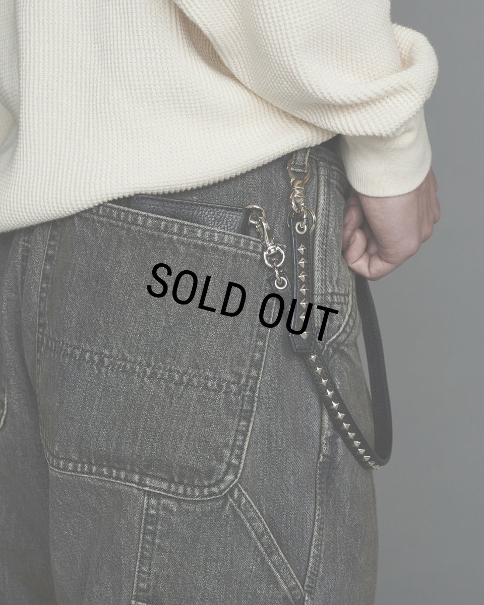 画像6: CALEE/STUDS LEATHER WALLET CORD（BLACK）［スタッズレザーウォレットコード-24春夏］ (6)