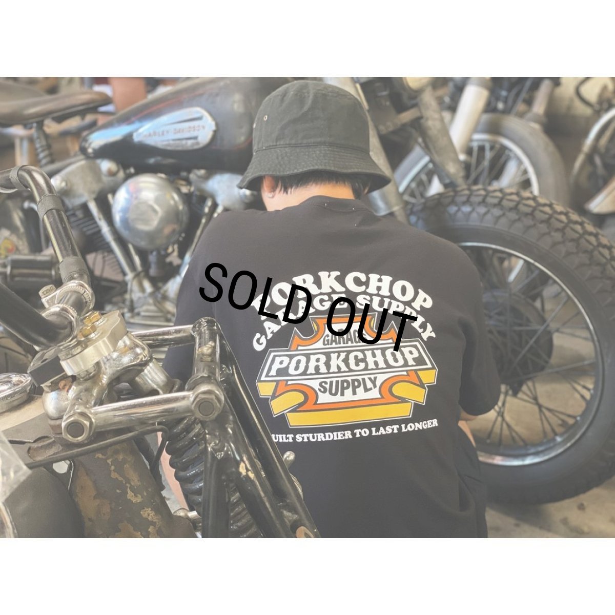 画像5: PORKCHOP/3D B&S TEE（BLACK）［プリントT-23秋冬］ (5)